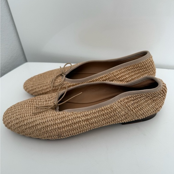 Mansur Gavriel Tan Woven Ballet Flats size 371/2 - Picture 7 of 8